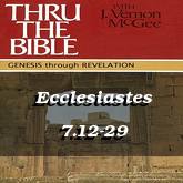 Ecclesiastes 7.12-29
