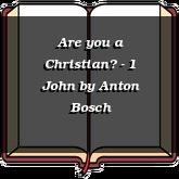 Are you a Christian? - 1 John