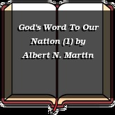 God's Word To Our Nation (1)