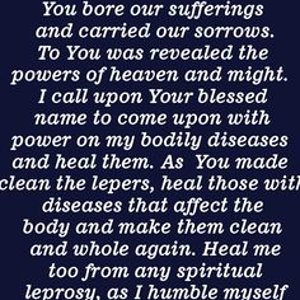 healing O Lord prayer