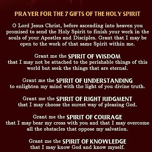 prayer for the gifts of the Holy Spirit