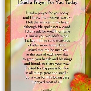 A Prayer For You Today