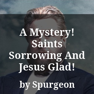 A Mystery! Saints Sorrowing And Jesus Glad!