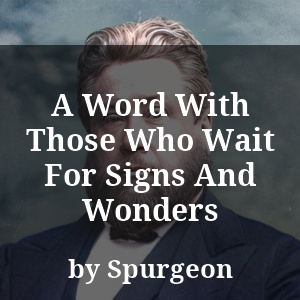 A Word With Those Who Wait For Signs And Wonders