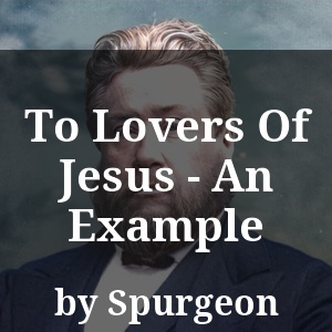 To Lovers Of Jesus - An Example