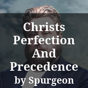 Christs Perfection And Precedence