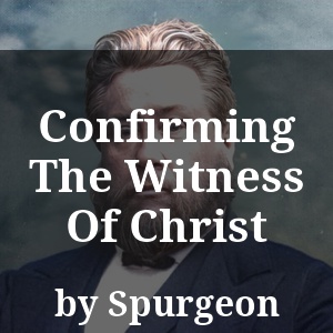 Confirming The Witness Of Christ