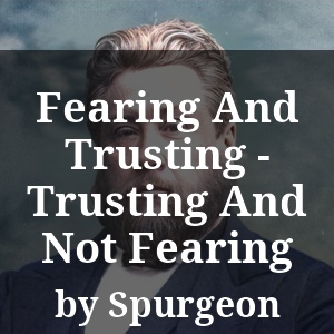 Fearing And Trusting - Trusting And Not Fearing