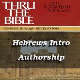 Hebrews Intro Authorship